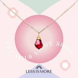 Red Ruby Baroque Swarovski Necklace (Gold or Silver)