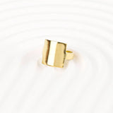 Blank Square Raw Brass Ring, Brass Adjustable Ring Blank Jewelry for Women