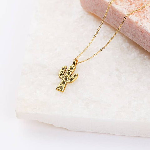 Cactus Necklace (Gold)