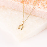 Mini CZ Horseshoes Necklace, gold necklace for sale, buy jewelry wholesale