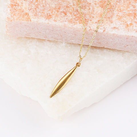 18k Gold Needle Necklace, gold necklace for women, gold jewelry near me