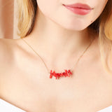 Smile Red Coral necklaces, 14k gold jewelry for women, women's inspirational jewelry, inspirational jewelry near me