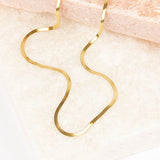 Snake Chain Necklace, 18k gold chain, minimalist jewelry