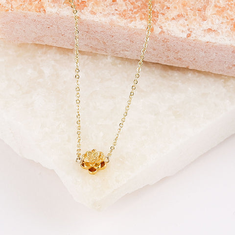 tiny lotus necklace, lotus flower jewelry, lotus flower jewelry gold