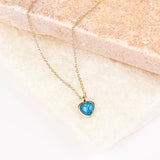 Opal Heart Necklace (Gold)