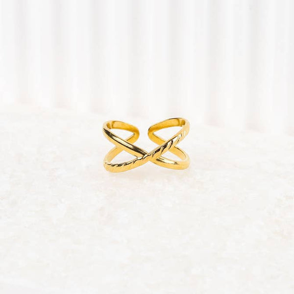 Textured Infinity Ring