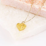 Wing Heart Necklace (Gold)