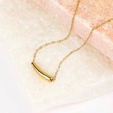 18k Gold Plated Pebble Necklace