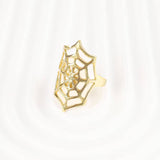 Spider Web Ring, Simple Raw Brass Ring for Sale Online, Women Gift Ideas