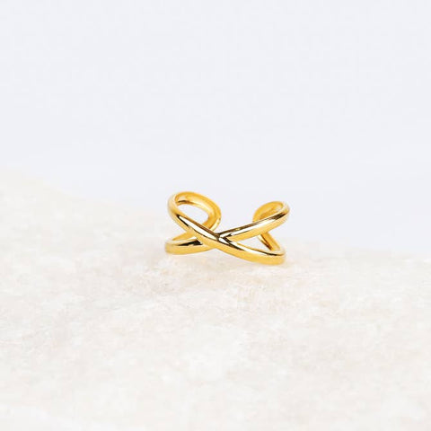 Shiny Infinity Ring, 18k Gold Plated Adjustable Ring for Sale Online