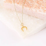 Mini Crescent Necklace (Gold)