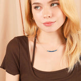 Faceted Blue Hematite Smile (Gold or Silver)