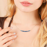 Faceted Blue Hematite Smile (Gold or Silver)