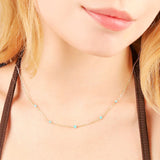 Blue Turquoise Tube Unity (Gold or Silver)