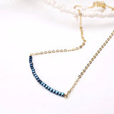 Faceted Blue Hematite Smile (Gold or Silver)