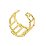 Buy Mirror Ring Online, Raw Brass Adjustable Ring for Women, Elegant Jewelry Gift