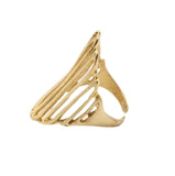 Web Ring, Raw Brass Adjustable Ring for Women