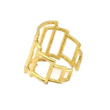 Buy Mirror Ring Online, Raw Brass Adjustable Ring for Women, Elegant Jewelry Gift