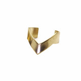 Single Chevron Raw Brass Ring, Elegant Jewelry Gift for Women