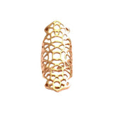 Vein 2 Ring Free Size, Raw Brass Fashion Ring for Women