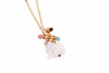 Resin Elephant Necklace (Gold)