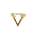 Raw brass cutout triangle ring, Modern Ring Designs For Female, Geometric shapes ring for women, Unique women gift ideas