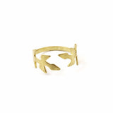 Laurel Wreath Brass Adjustable Ring, Fashion Jewelry for Women